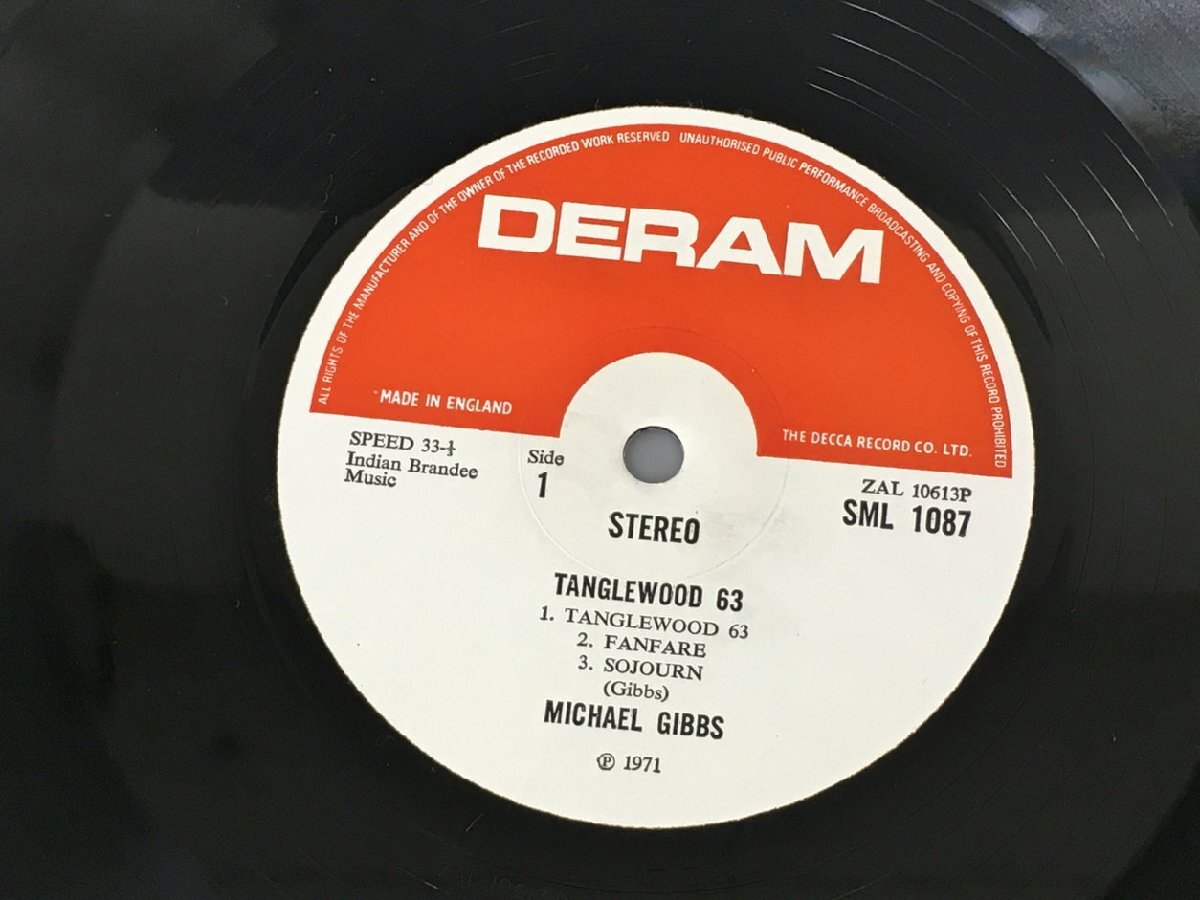 LPレコード Michael Gibbs Tanglewood 63 DERAM SML 1087 2404LO275の画像4