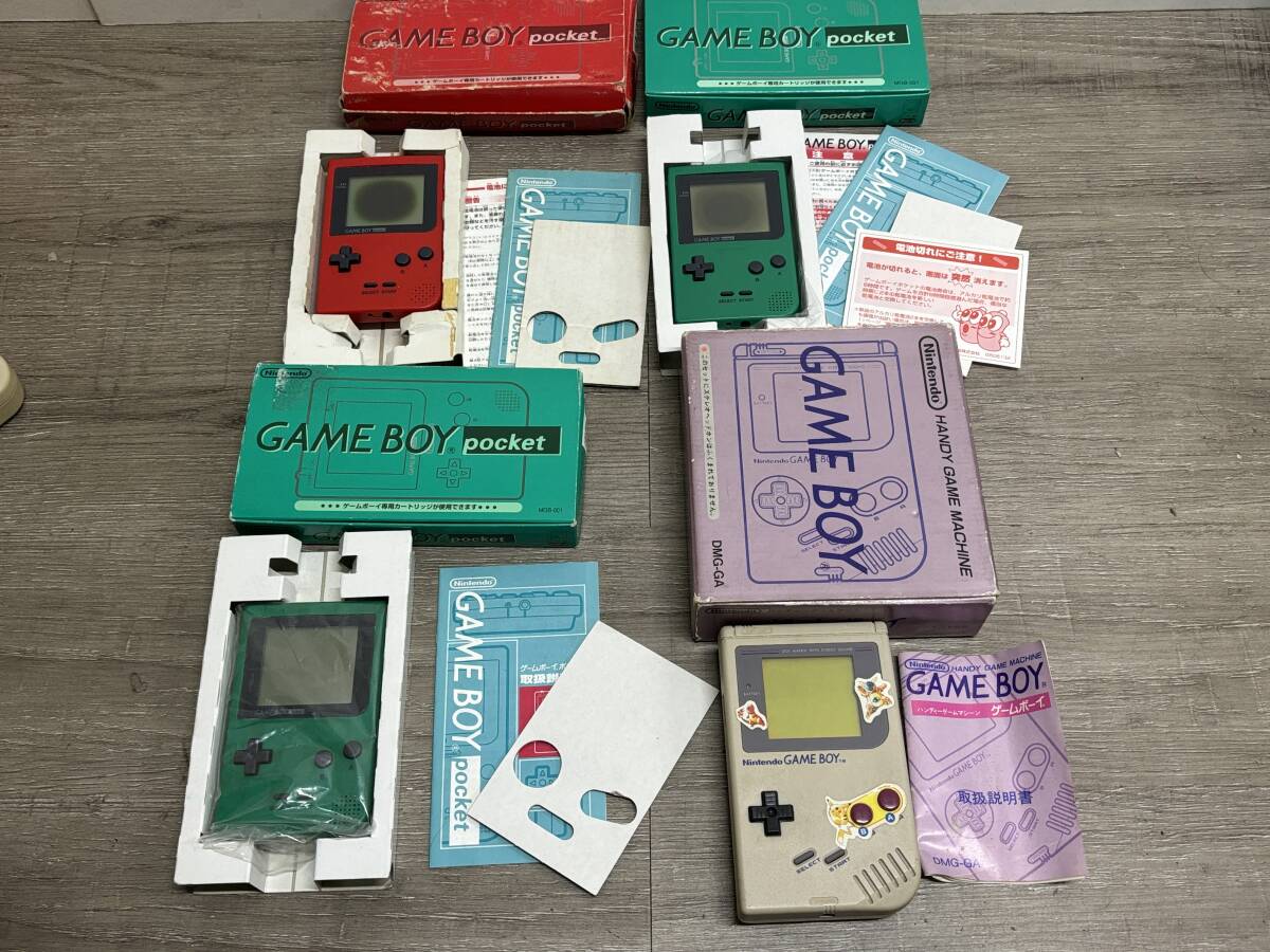 ☆ GB ☆ ゲームボーイ ポケット 他 4台 まとめ売り ジャンク 箱 説明書 付属 GAME BOY Nintendo ニンテンドー 任天堂 初代_画像1