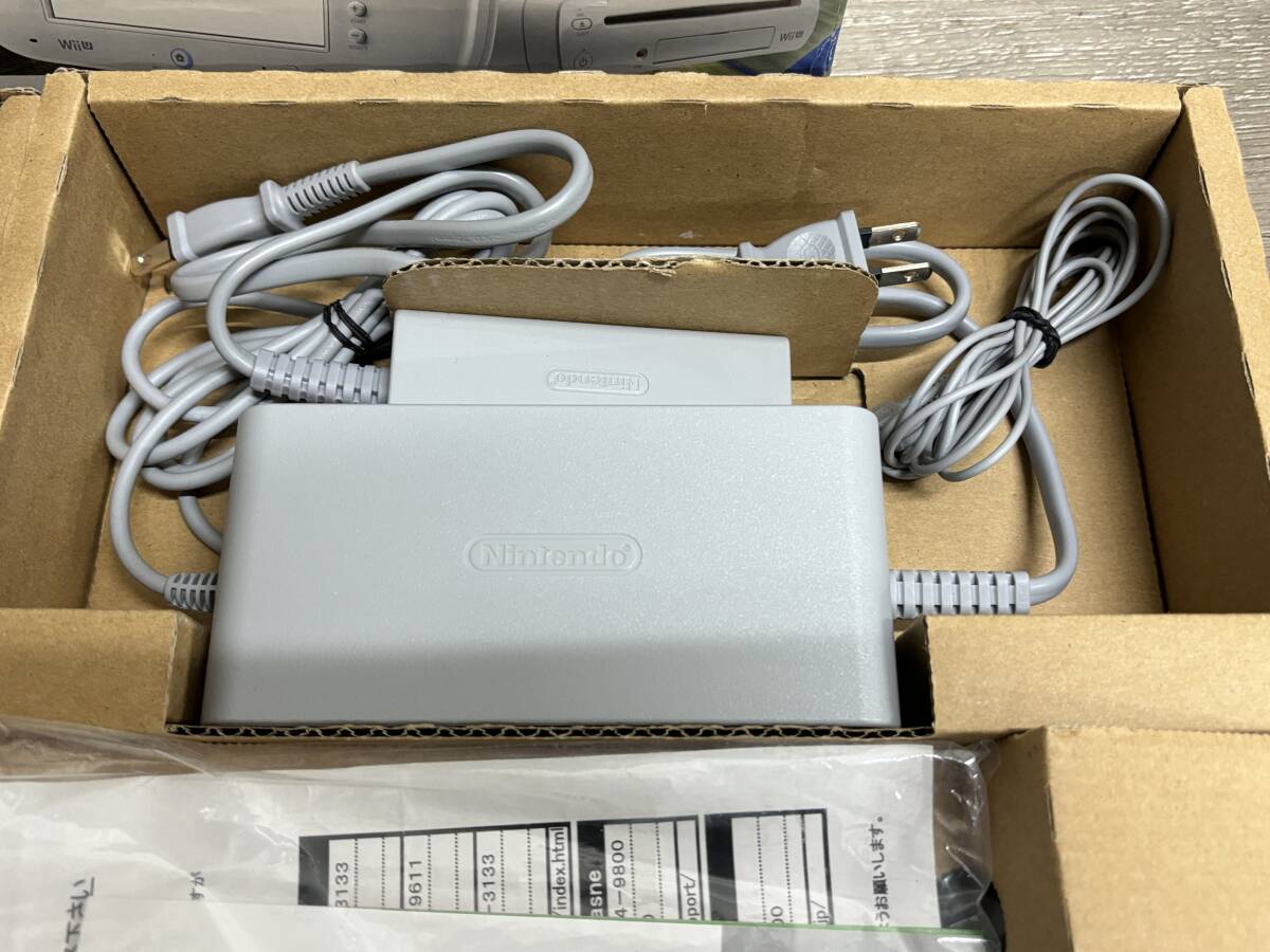 ☆ WiiU ☆ マリオカート8セット シロ 32GB 動作品 本体 ゲームパッド 純正アダプター Wiiリモコンプラス センサーバー Nintendo 6703_画像4