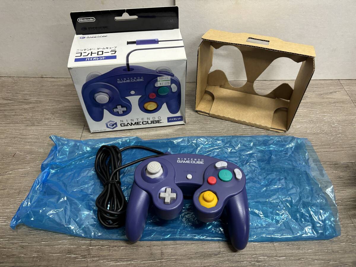 ☆ GC ☆ ゲームキューブ コントローラー バイオレット 箱 付属 Nintendo GAMECUBE ニンテンドー 任天堂 の画像1