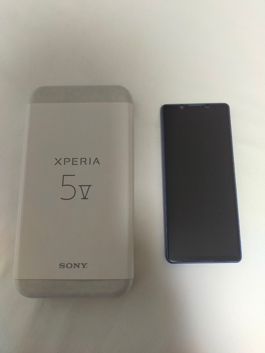 スマホ xperia 5 v 本体 エクスペリア SIMフリー SONY XQ-DE44 ブルーの画像1