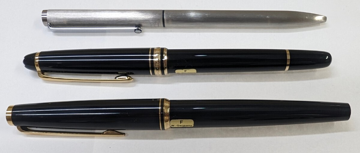 MONTBLANC/モンブラン 万年筆・ボールペンセット マイスターシュテュック ペン先585刻印 K14 ブラック×ゴールド 筆記用具 _画像2