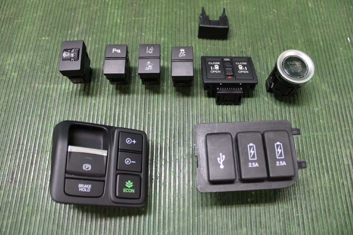 .N-BOX custom G 6BA-JF3 переключатель комплект левый правый с электроприводом скользящий парковка переключатель кнопка старт USB гарантия есть 34961 Y073