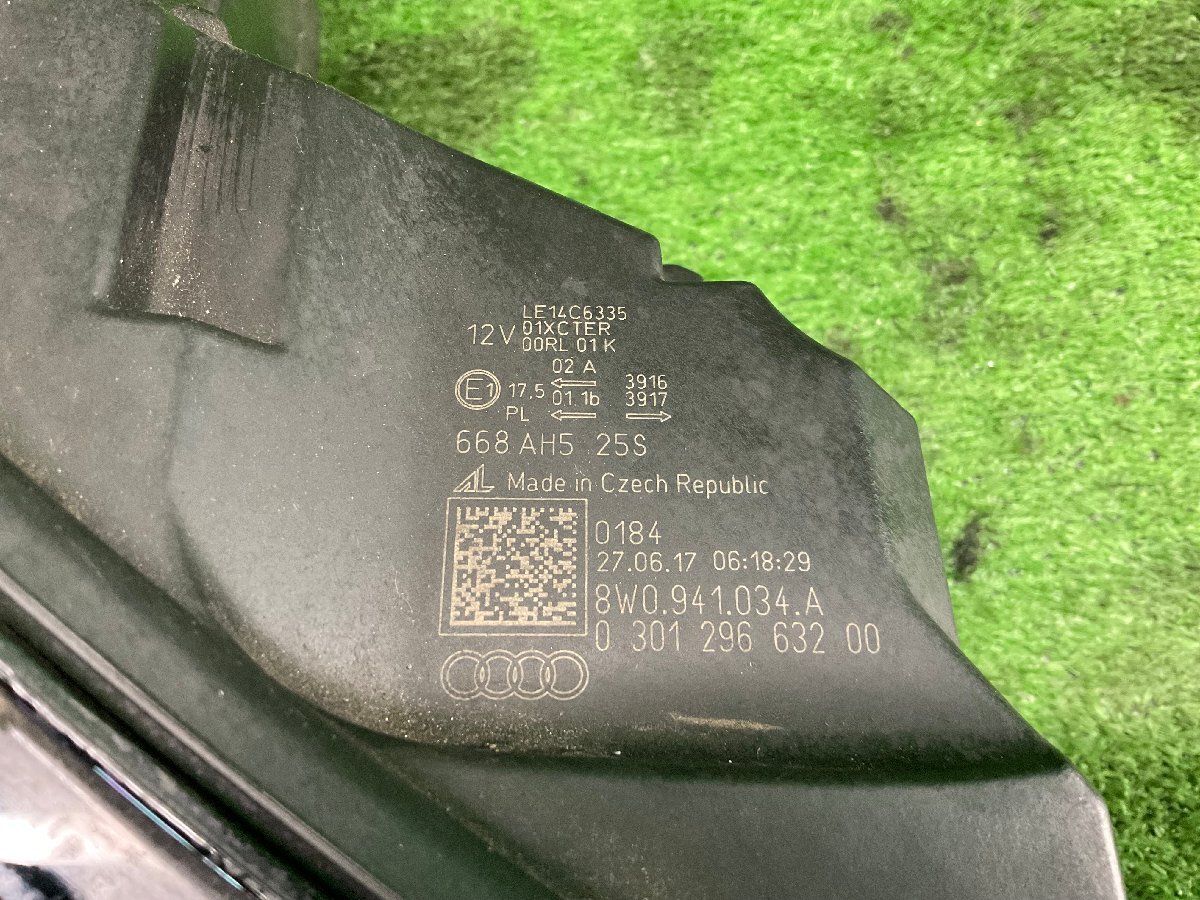 .4.1 десять тысяч Km Audi Audi A4 DBA-8WCYRF оригинальный правая передняя фара LED 8W0.941.034.A 2.0TFSI quattro 35428 M107