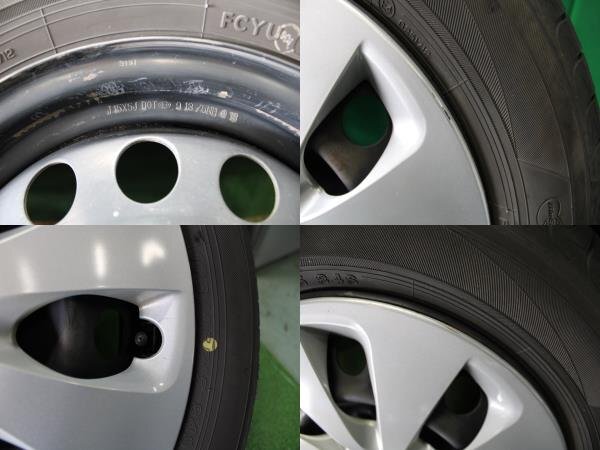 トヨタ アクア NHP10 純正スチールホイール 15X5J 175/65R15 2023年 4本セット 鉄 ホイールキャップ ヨコハマ 35708 4X707の画像9