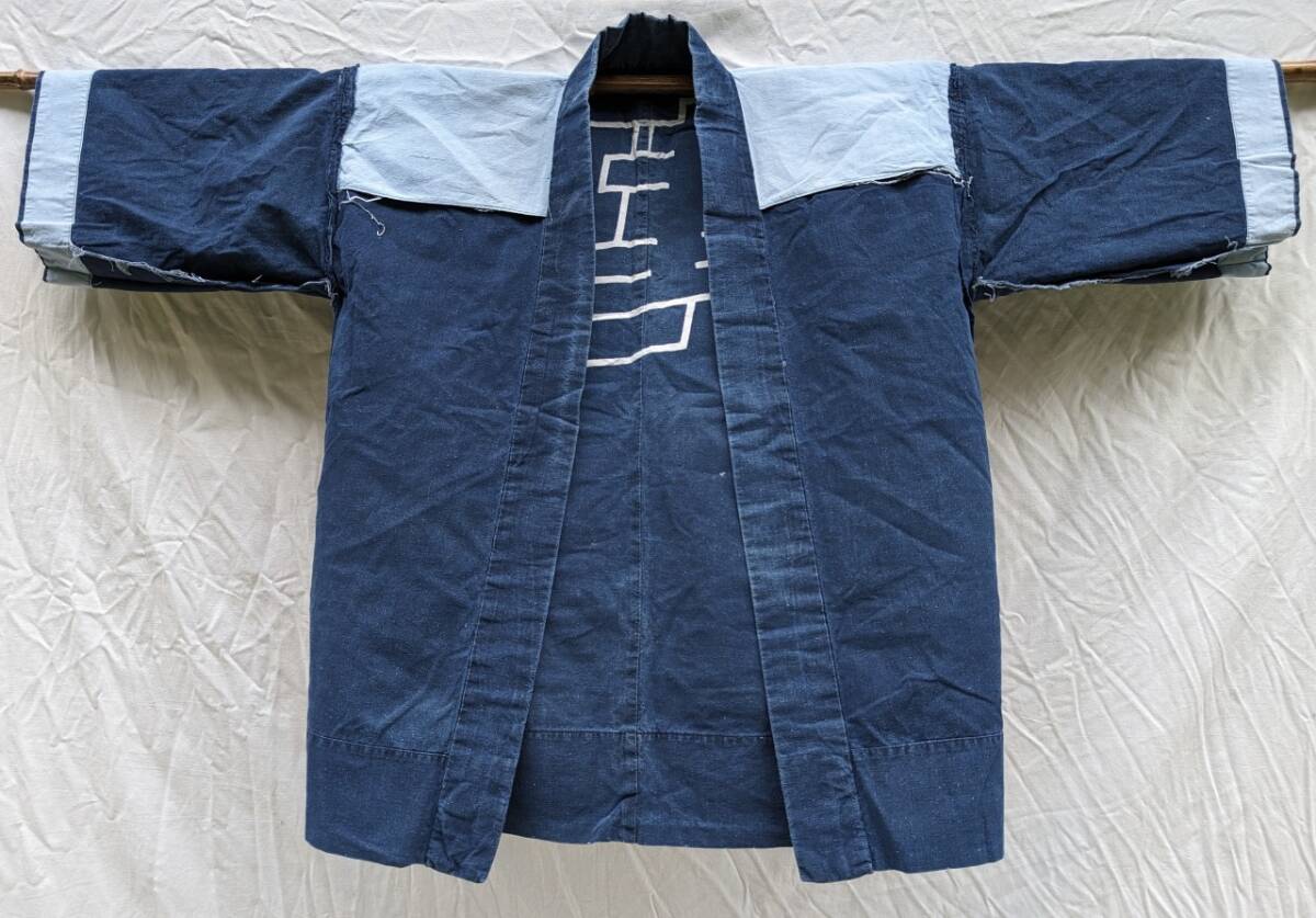 抜群のフェード感 印半纏 戦後 藍染 日本の古い服 ジャパンヴィンテージ JAPAN VINTAGE 東京土建荒川 50s60s70s_画像8