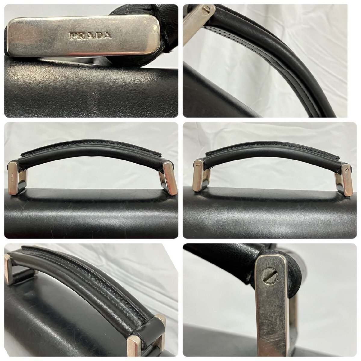 ※※PRADA プラダ V352 ブリーフケース ビジネスバッグ 書類鞄 鍵付き レザー 本革 ブラック 黒 A4収納 メンズ※※の画像3