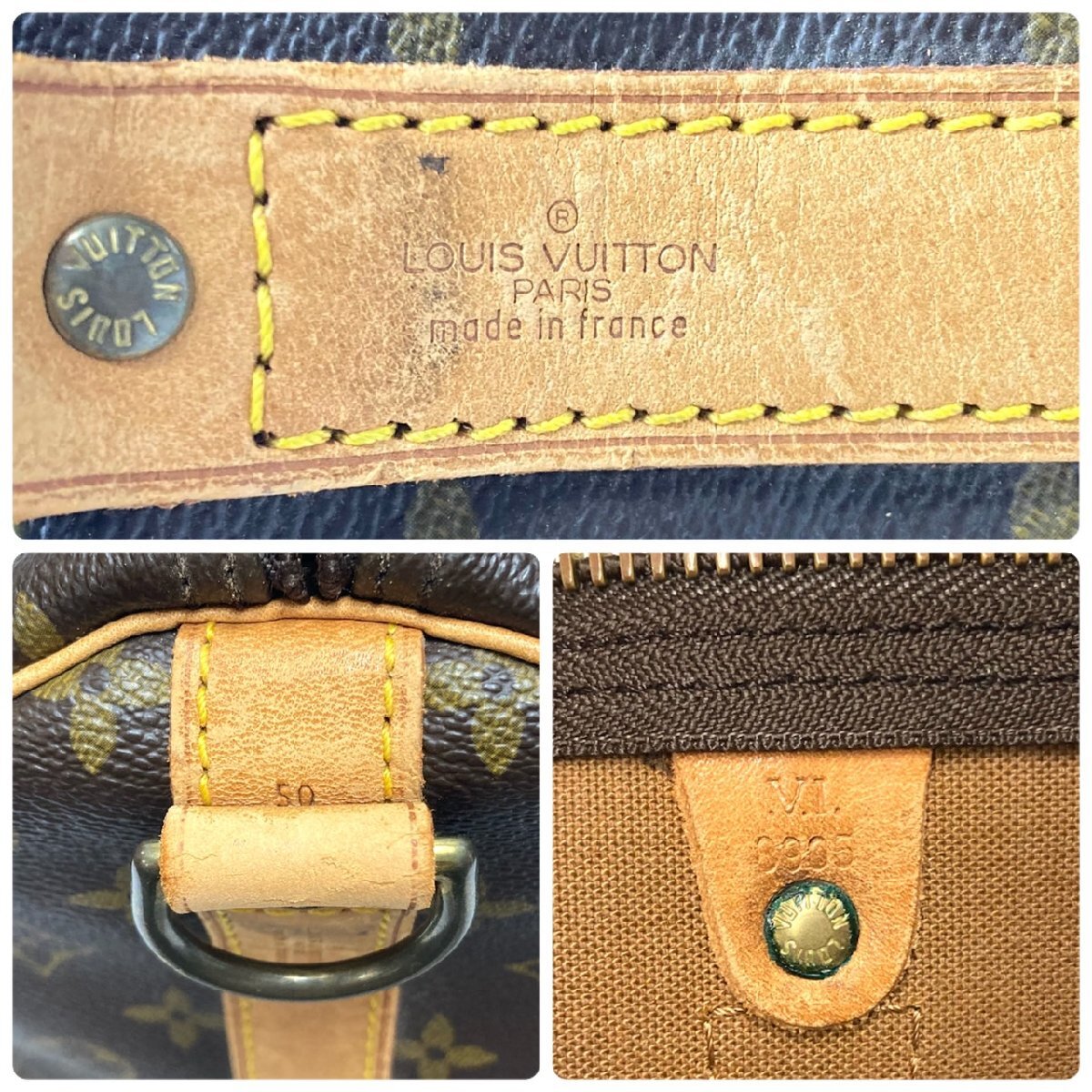 ♪LOUIS VUITTON ルイヴィトン M41416 キーポル50 バンドリエール ボストンバッグ モノグラム ブラウン系 2WAY ヴィンテージ♪の画像10