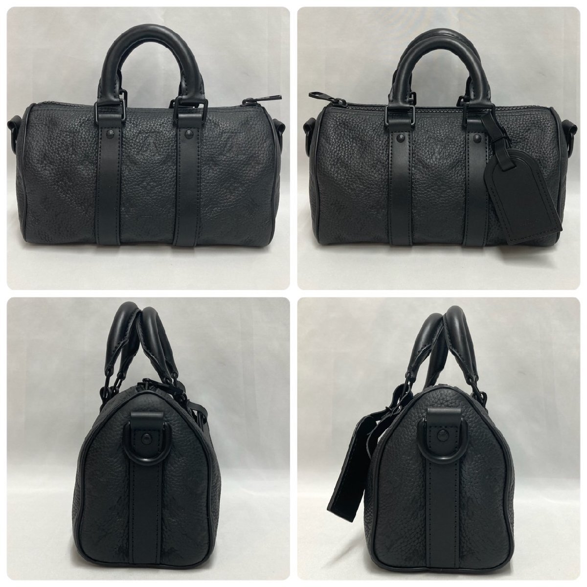 美品♪LOUIS VUITTON ルイヴィトン キーポル バンドリエール25 M20900 ハンド ミニボストン ショルダーバック 2WAY ブラック系 ICチップ♪の画像2