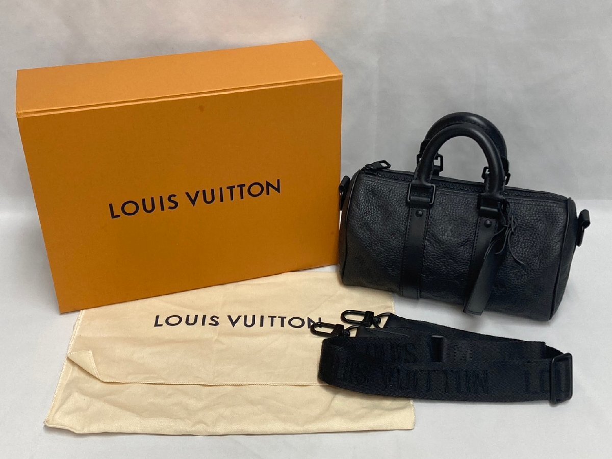 美品♪LOUIS VUITTON ルイヴィトン キーポル バンドリエール25 M20900 ハンド ミニボストン ショルダーバック 2WAY ブラック系 ICチップ♪の画像1