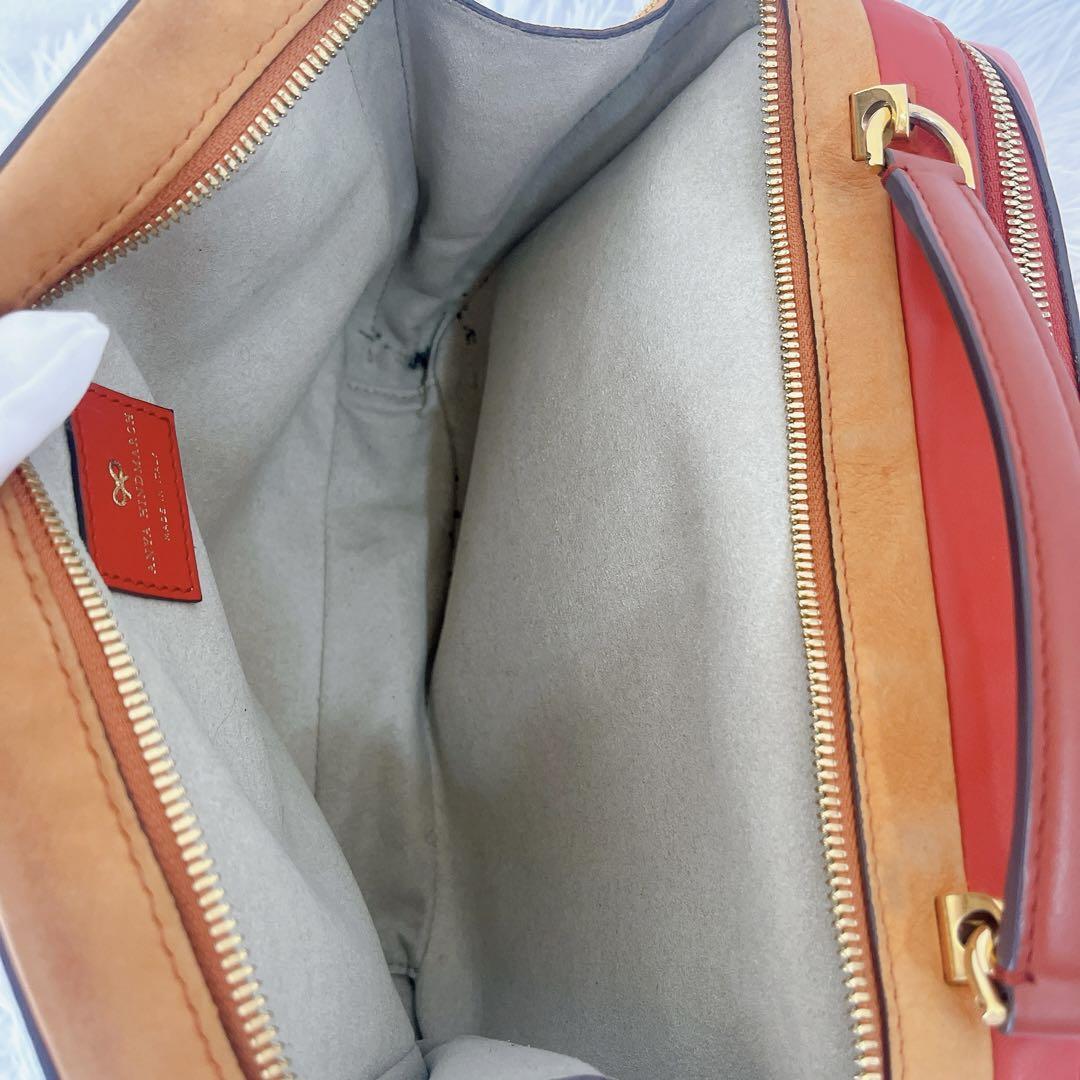 *ANYA HINDMARCH* Anya Hindmarch двойной Cross сумка "body" плечо ручная сумочка градация цвет orange серия 