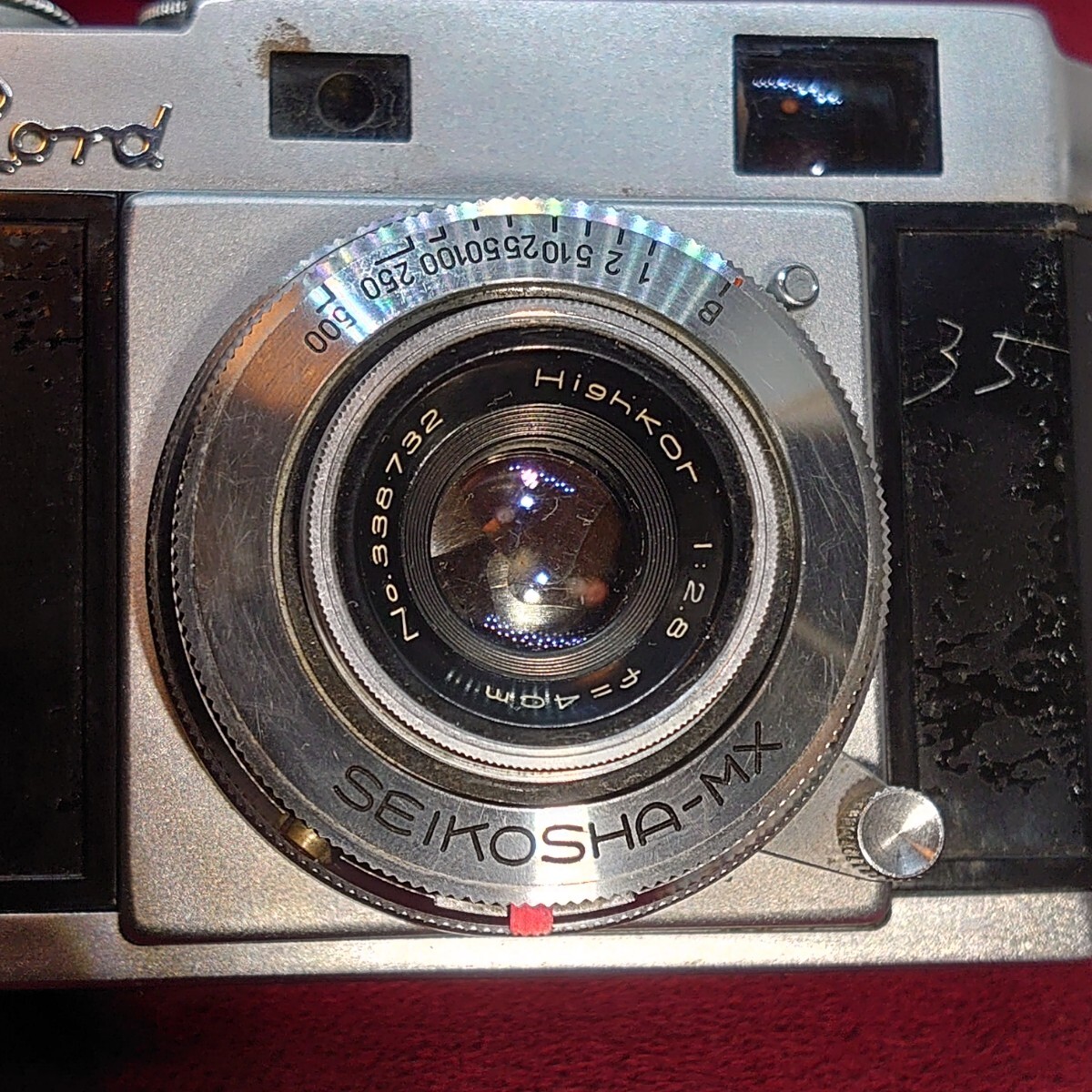 467【昭和レトロ】岡谷光学 Lord Ⅳ B フィルムカメラ レンジファインダー ロード4B LENS Highkor F:2.8 40cm SEIKOSHA-MX JUNKの画像2
