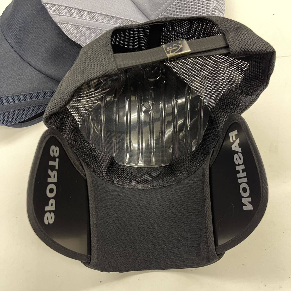 新品 3個セット バイザー付きキャップ キャップ ゴルフ　帽子ブラック ネイビー 