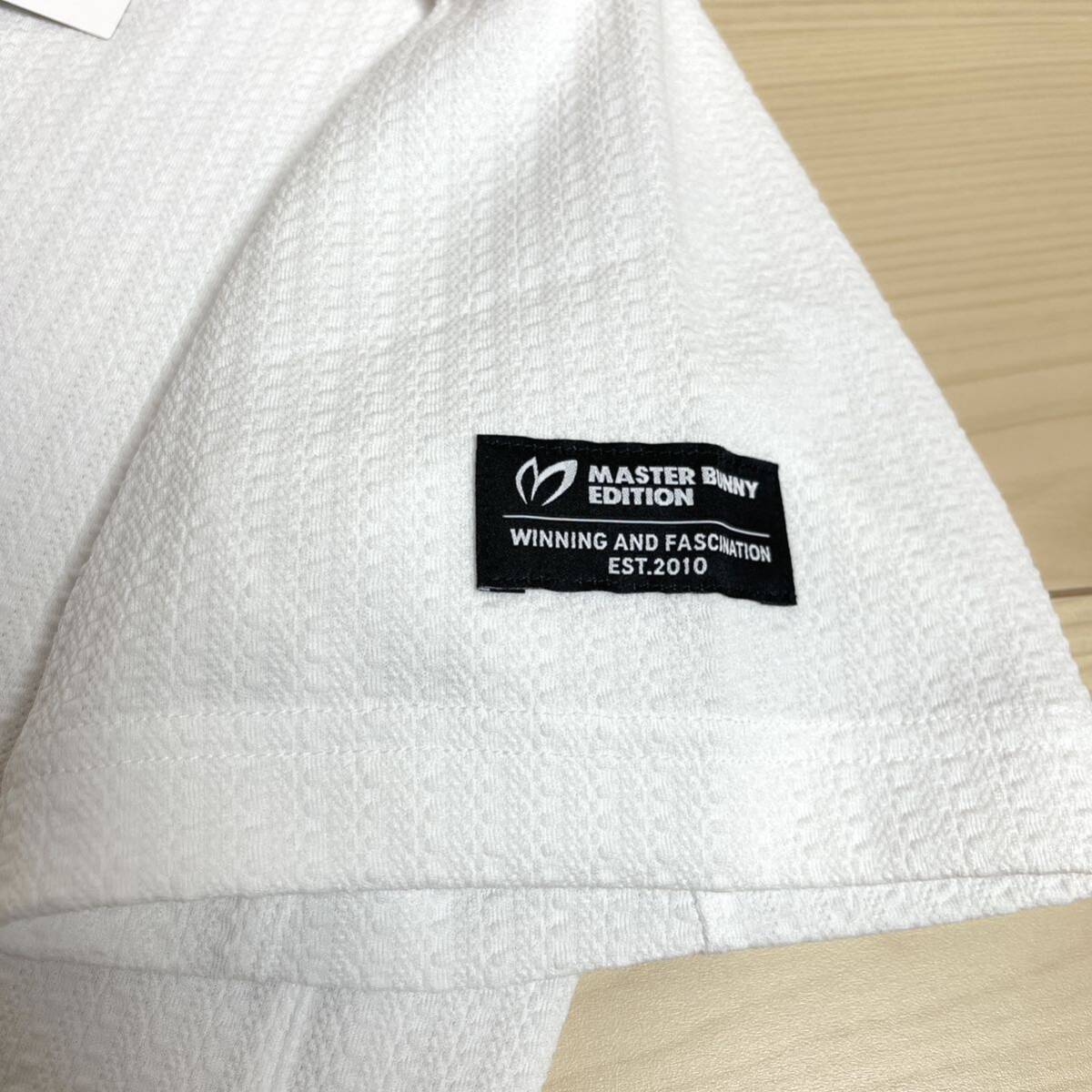 新品正規品 PEARLYGATES マスターバニー 半袖 ポロシャツ 5 (L) シンプル ブラックゴルフ Lサイズ 日本製_画像5