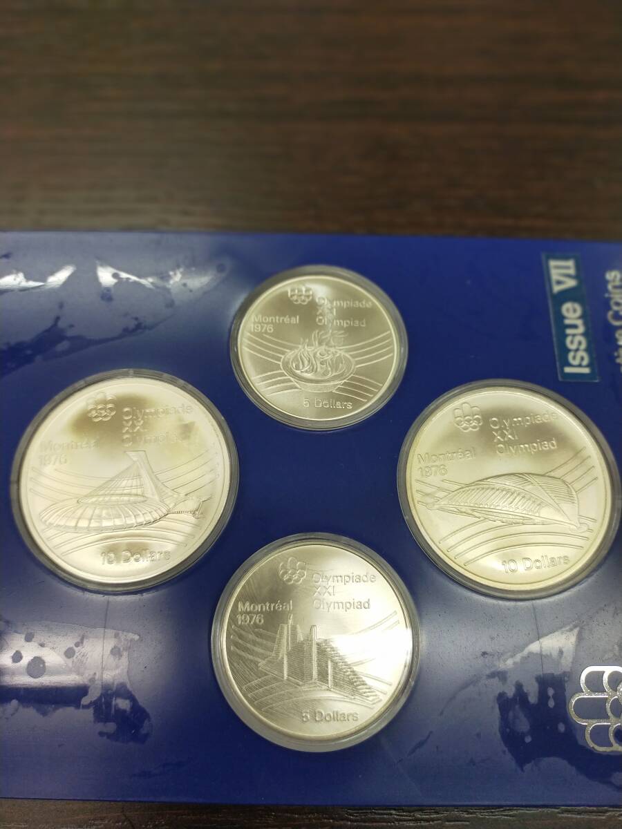 #10415 【貴重銀貨】 カナダ モントリオールオリンピック 記念銀貨 1976年 10ドル 5ドル 2枚組セット プルーフ 通貨 銀貨 3種類9セット の画像9