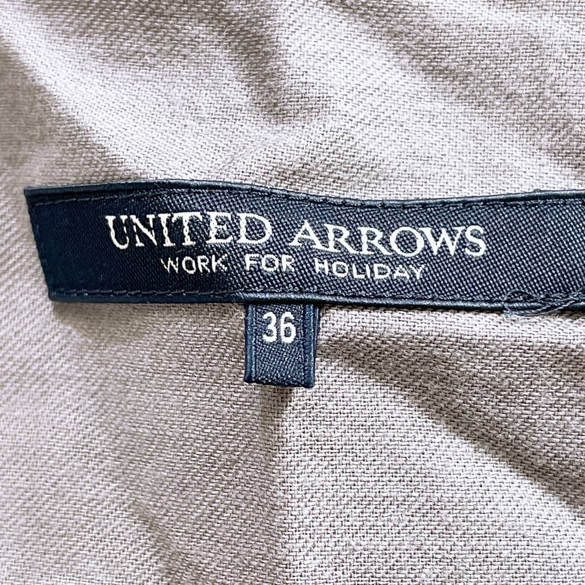 レディースS 36 UNITED ARROWS ボトムス グレー B品 訳あり品 テーパードパンツ パンツ シンプル 無地 ユナイテッドアローズ【14725】_画像3