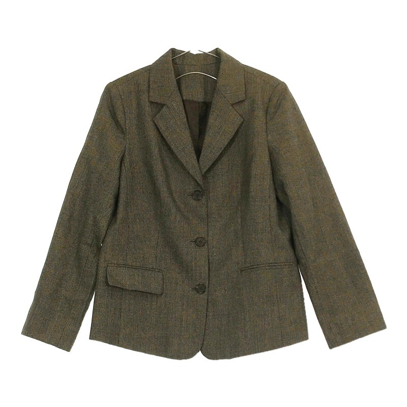 【14777】ジャケット テーラード スーツ ブラウン 三つボタン 段返り おしゃれ きれいめ シンプル メンズ オケージョン_画像1