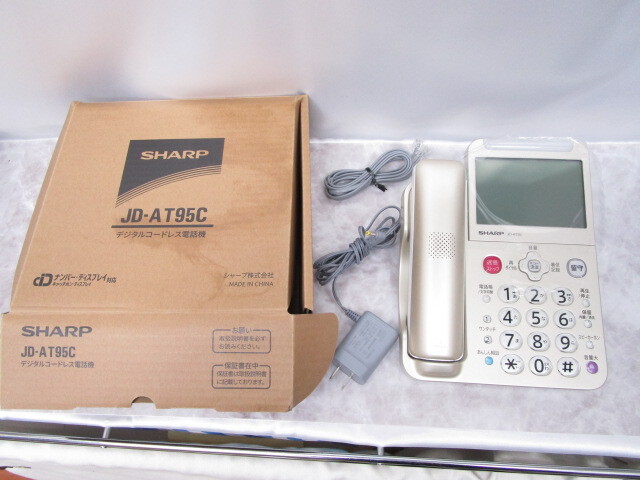 ♪ 通電確認のみ SHARP JD-AT95C デジタルコードレス電話機 親機 ナンバーディスプレイ対応の画像1