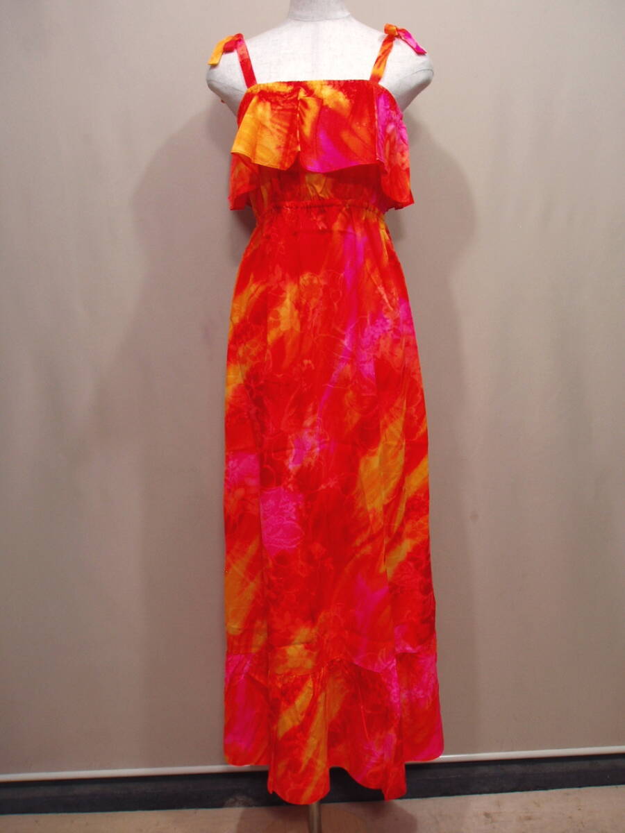 L46844【Sunmary fashion】ハワイ アロハ ムームー フラダンス ワンピースドレスの画像1