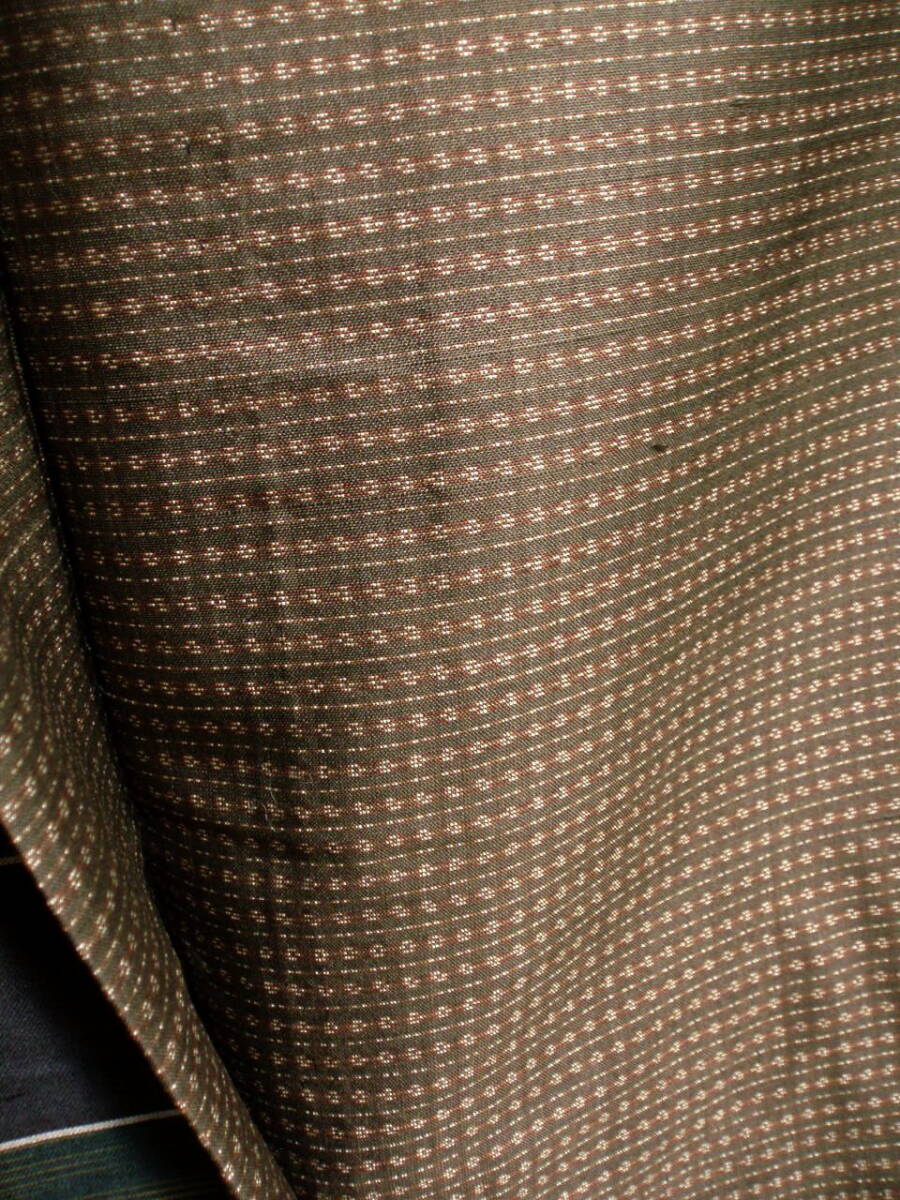 M46969【生地取り用 リメイク用 着用用 正絹 泥大島】男 着物 羽織 アンサンブルの画像6