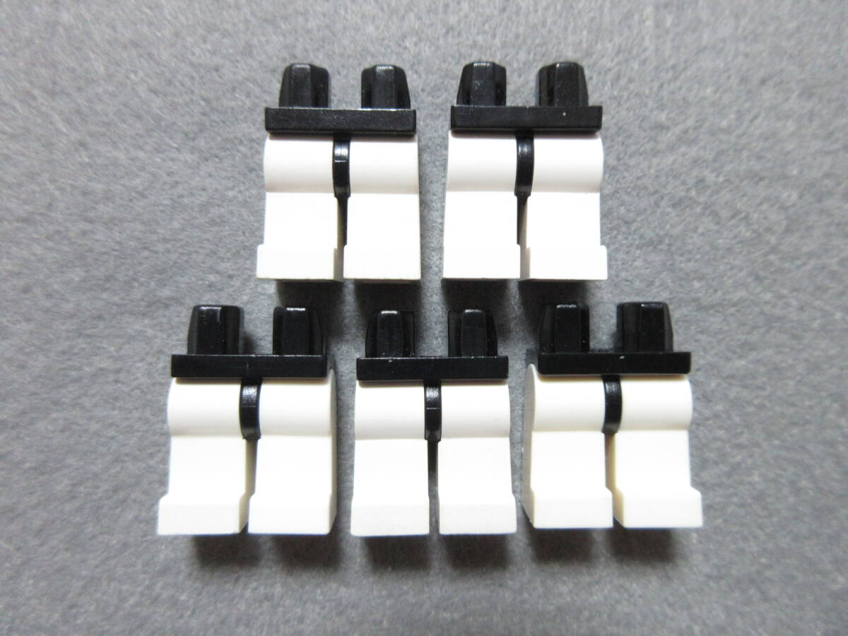 LEGO★正規品 5個 白×黒 ミニフィグ ボディ レッグ 足 下半身 体 同梱可能 レゴ スターウォーズ トルーパー クローン_画像1