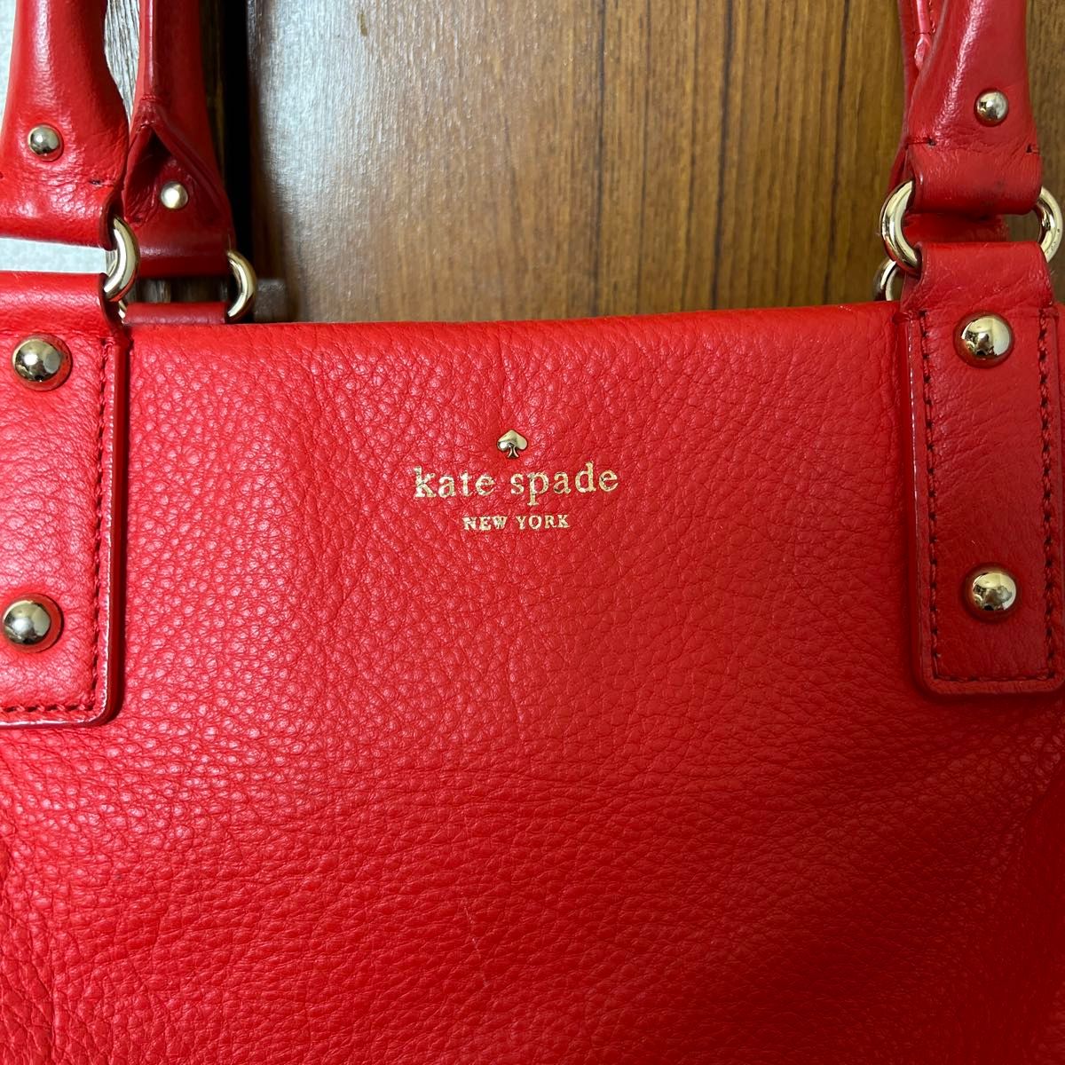 Kate spade レッドトートバッグ　ハンドバッグ レザー ケイトスペード トート