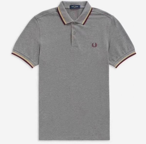 新品メンズポロシャツFREDフレッドペリー半袖TシャツダブルライングレーL