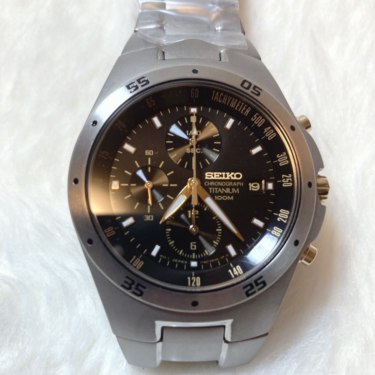 SEIKO セイコー 腕時計 クォーツ SND451P1 海外モデル クロノグラフ チタン 逆輸入