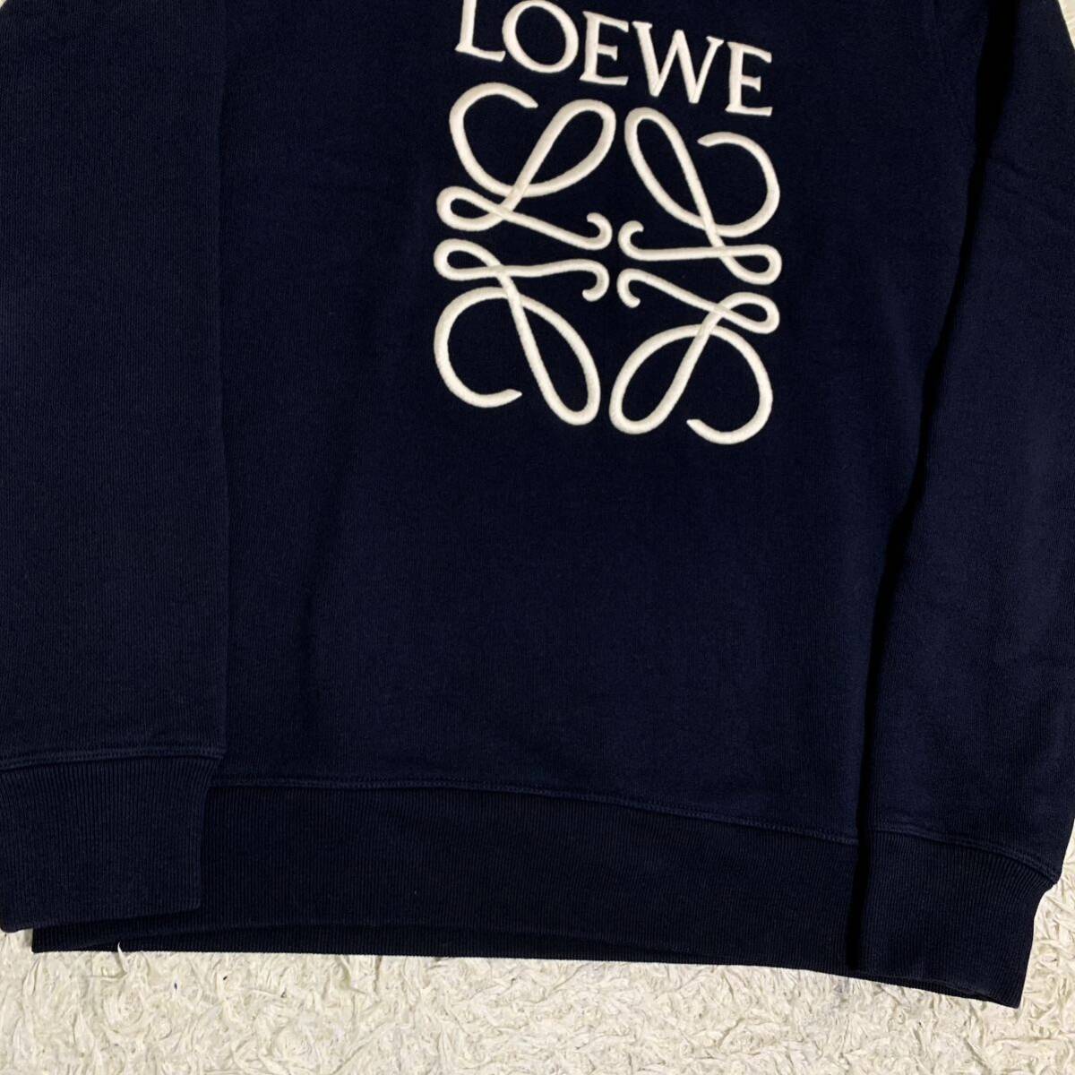 美品 LOEWE 【大人気デザイン】 ロエベ スウェット トレーナー トップス アナグラム ビックロゴ 刺繍 メンズ サイズMの画像3