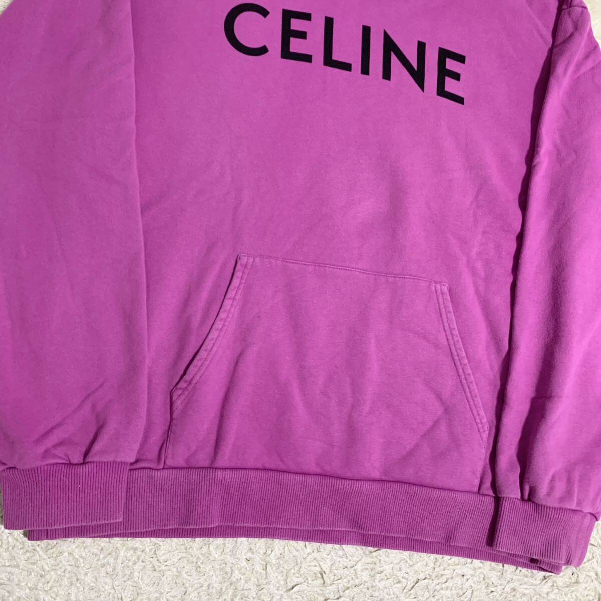  ultimate beautiful goods rare XL size Celine [ current model ] CELINE Parker sweat sweatshirt tops Eddie period Bick Logo men's pink 