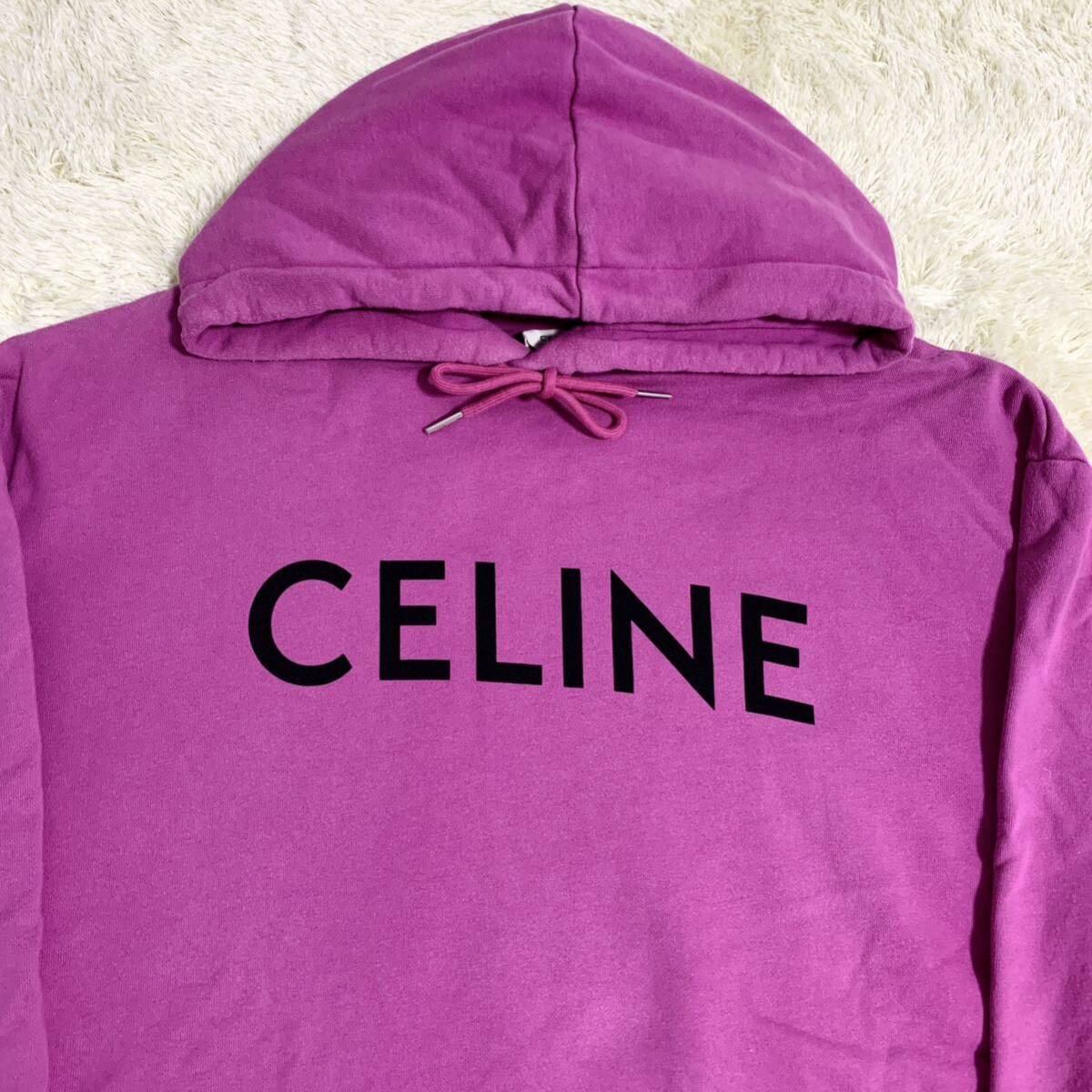  ultimate beautiful goods rare XL size Celine [ current model ] CELINE Parker sweat sweatshirt tops Eddie period Bick Logo men's pink 