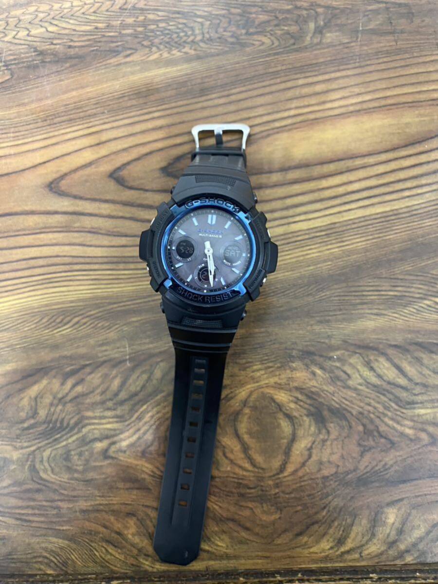 カシオ ジーショック 5230 AWG-M100SB CASIO G-SHOCK タフソーラー メンズ 腕時計 不動品 現状品の画像1