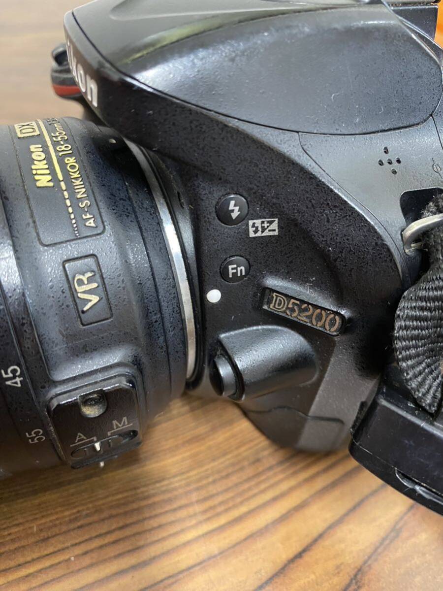 Nikon ニコン D5200 デジタル一眼レフカメラ レンズAF-S NIKKOR 18-55mm DX セット 動作確認済みの画像5