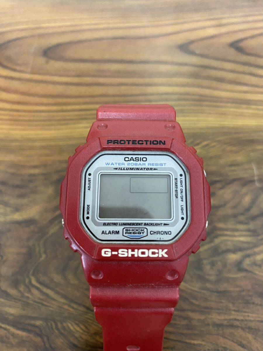 CASIO カシオ Gショック G-SHOCK DW-5600E 1545 レッド 不動品 現状品の画像1