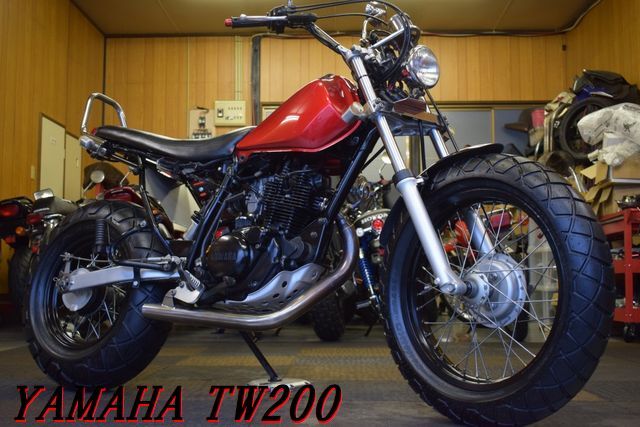 YAMAHA TW200 2JL スカチューンカスタム JMCA認定ストレートマフラー KIJIMAパワフィル 新品前後タイヤ交換済 レスポンス抜群 E/G絶好調の画像1