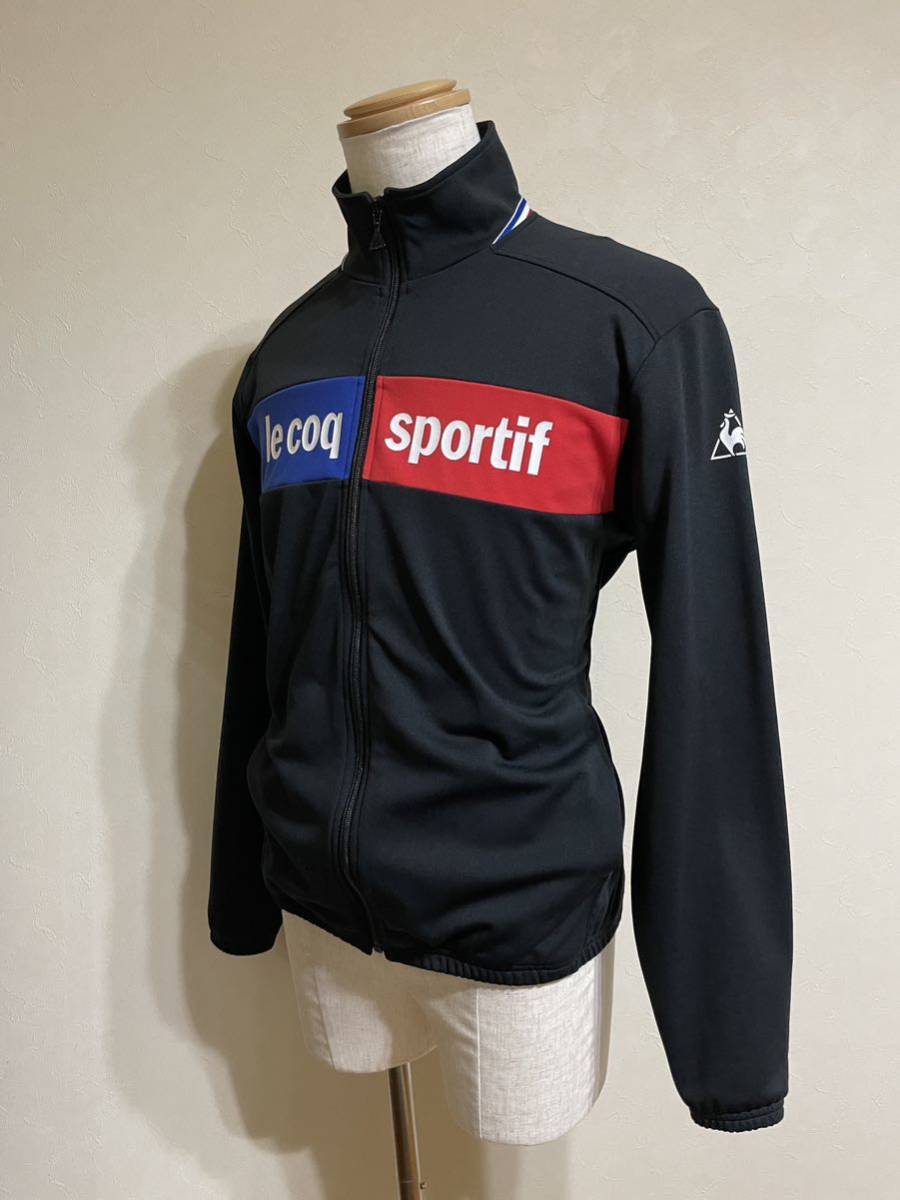 【良品】 le coq sportif ルコック ジャージ トラックトップ ジャケット トップス サイズM 長袖 黒 青赤 QMMRJF01_画像6