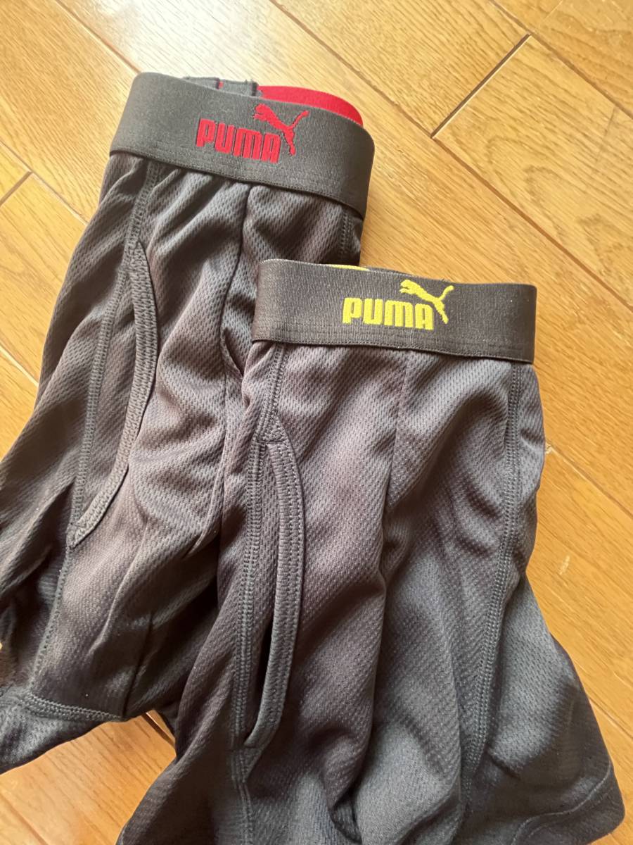 Lサイズ！2枚組！高貴紳士的！ブランド品！PUMA！前開きあり！サラッと肌触り！メッシュ素材！快適な！ボクサーブリーフ！黒色！の画像5