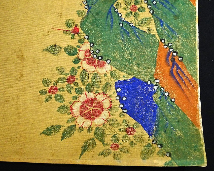  green shop h#... Joseon Dynasty . flowers and birds map autograph . none ... width approximately 31×110.5cm i2o/4-334/6-4#80