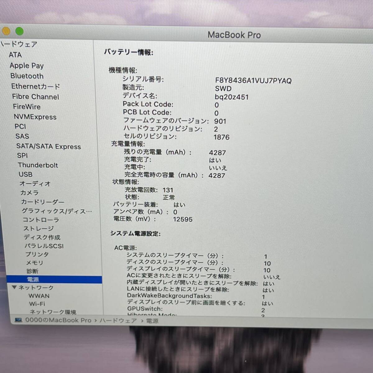 MacBook Pro 2018 Gray 13.3インチ Core7メモリ16Gb ssd 256G キーボードUS版_画像10