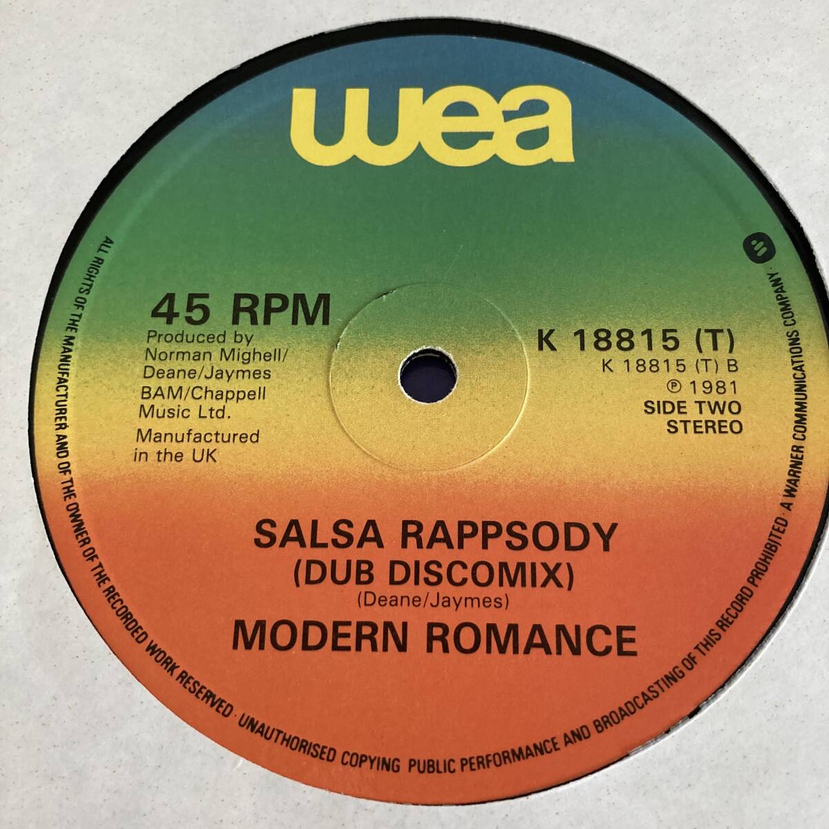 Modern Romance - Everybody Salsa 12 INCH_画像4