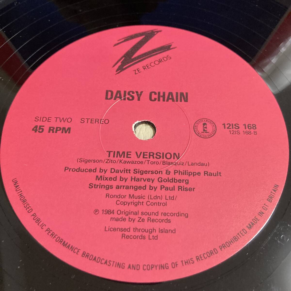 Daisy Chain - No Time To Stop Believing In Love / Time Version 12 INCHの画像4