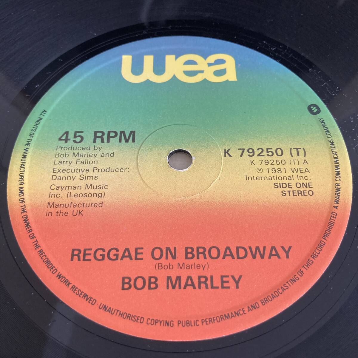 Bob Marley - Reggae On Broadway 12 INCH_画像3