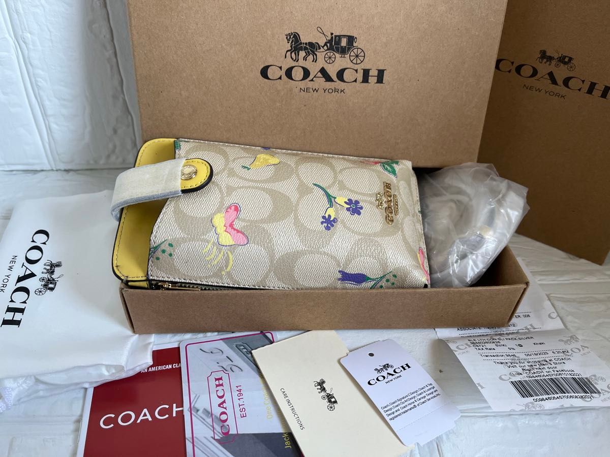 COACH スマホショルダーバッグ ベジタブル 新品