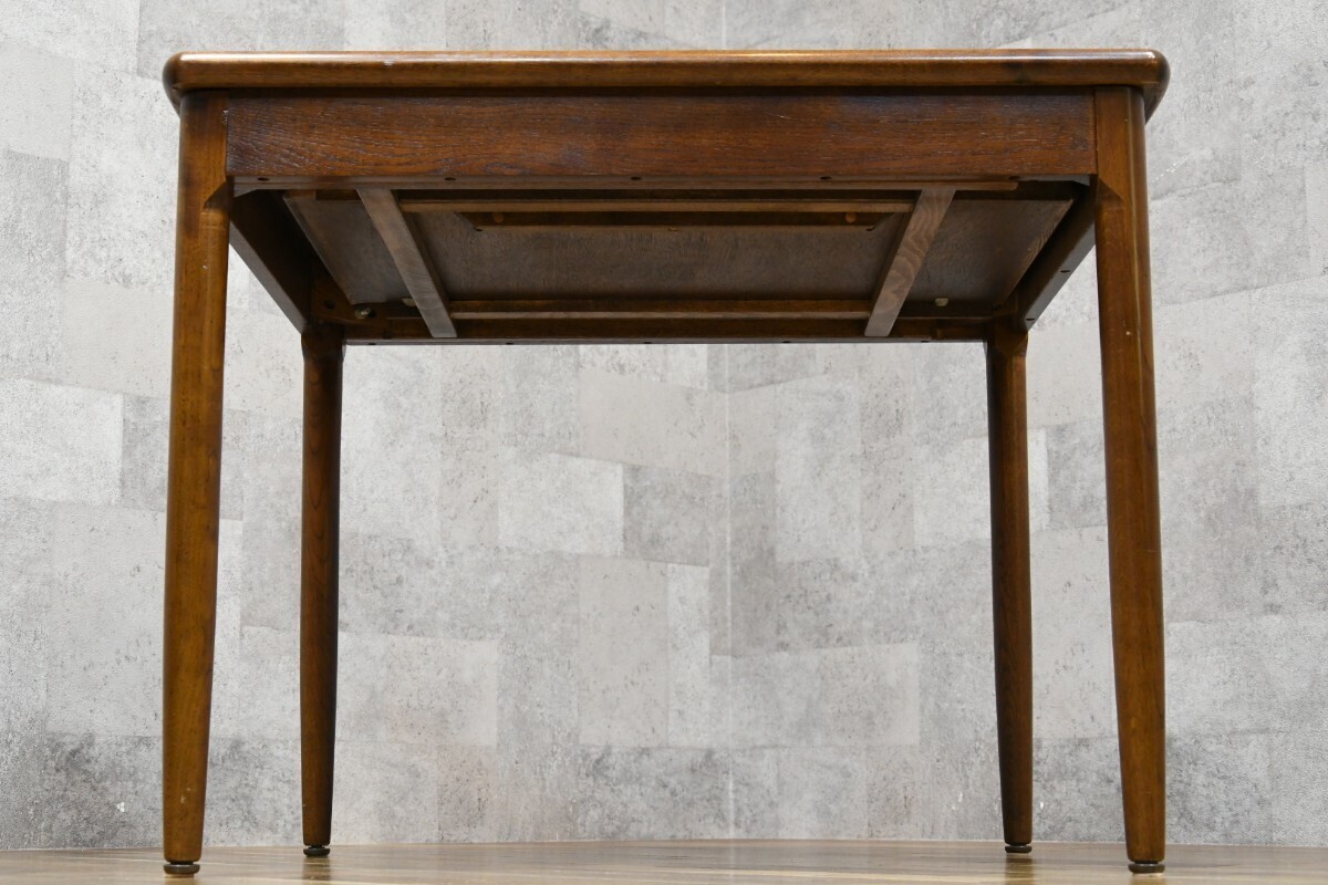 PB4DK49 日進木工 伸長式 ダイニングテーブル 90-135cm エクステンション オーク材 食卓テーブル 飛騨の家具 楢材 モダン 食卓机 の画像10