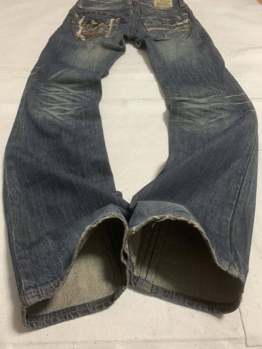 REDPEPPER red pepper flair Denim boots cut jeans Skull lady's indigo W24