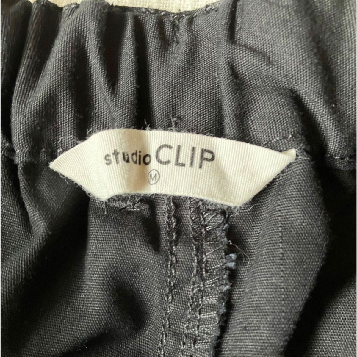 送料無料 studio CLIP  スタジオクリップ カジュアルパンツ ブラック Mサイズ ボトムス パンツ コットン100% 綿