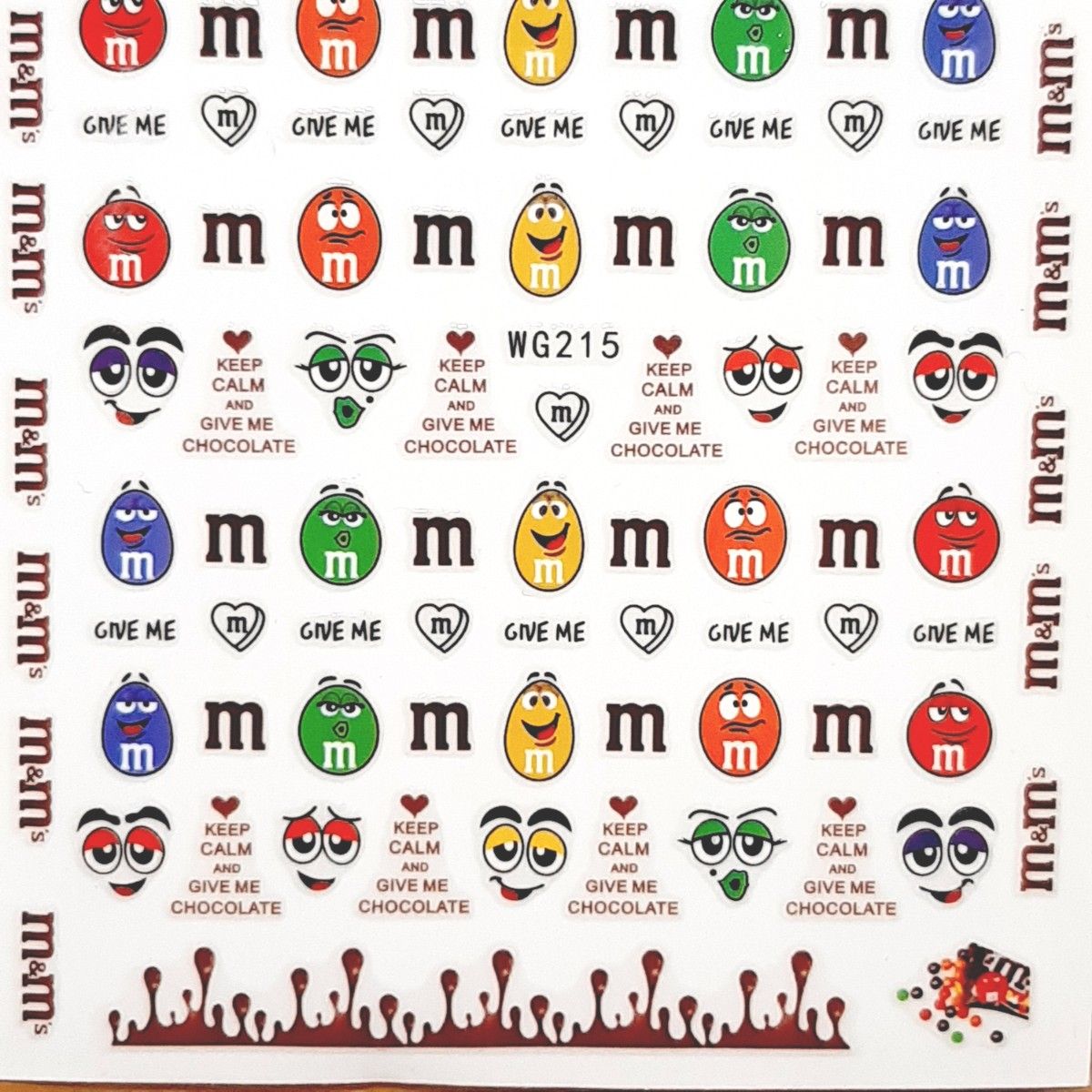 ネイルシール M＆M’s エムアンドエムズ キャラクター シール m＆m