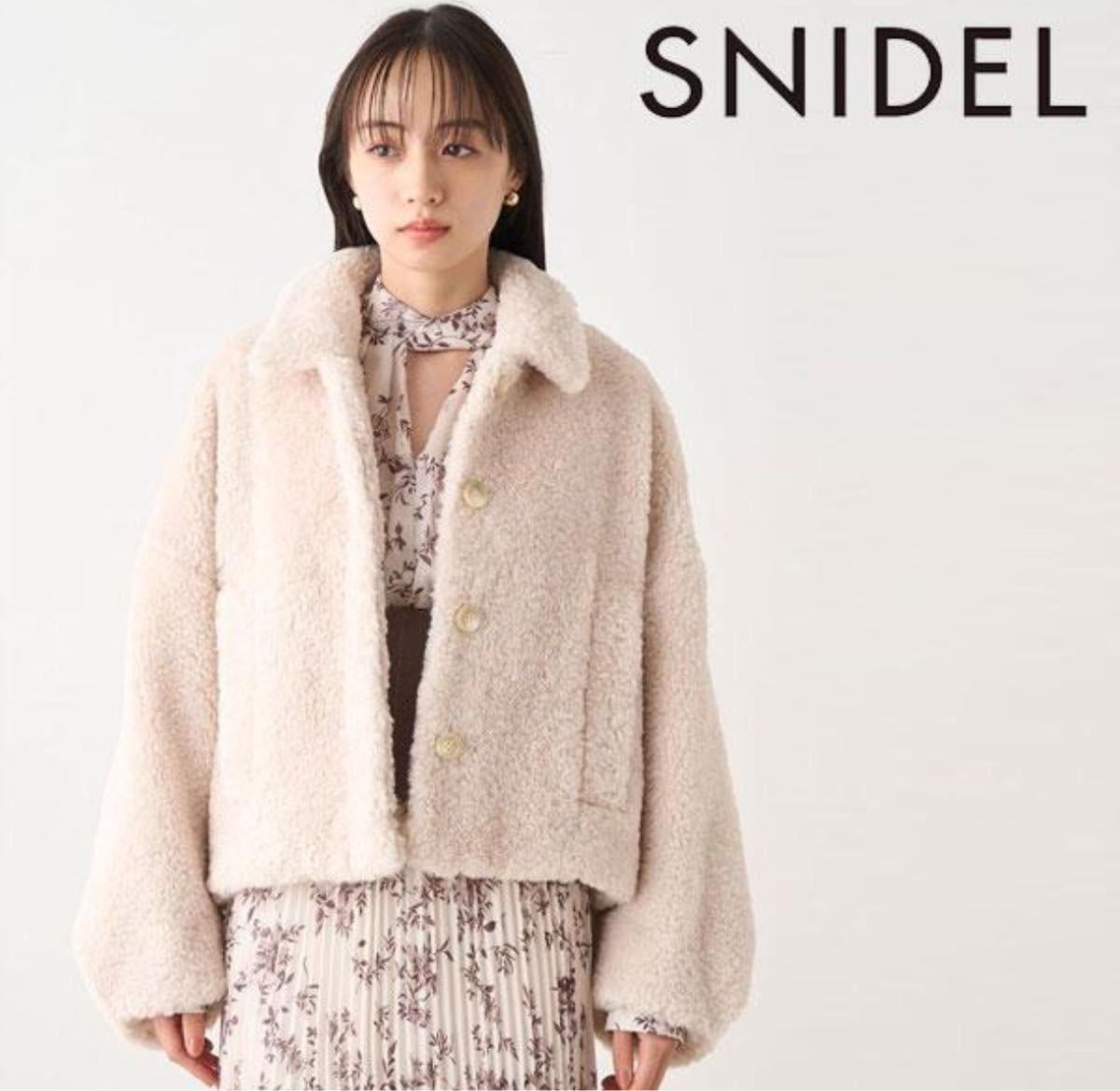 スナイデル SNIDEL 23秋冬 Sustainableボアショートコート アウター ショート丈 長袖 swfj234078