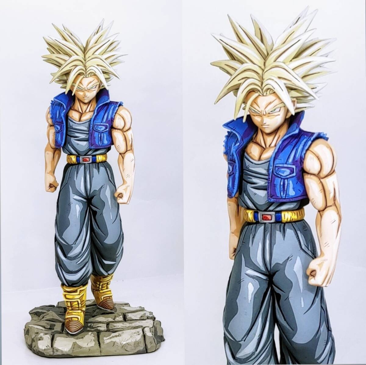 ドラゴンボールZ リペイント SOLID EDGE WORKS THE出陣 超サイヤ人トランクス オリジナル台座 2D 二次元彩色 の画像1