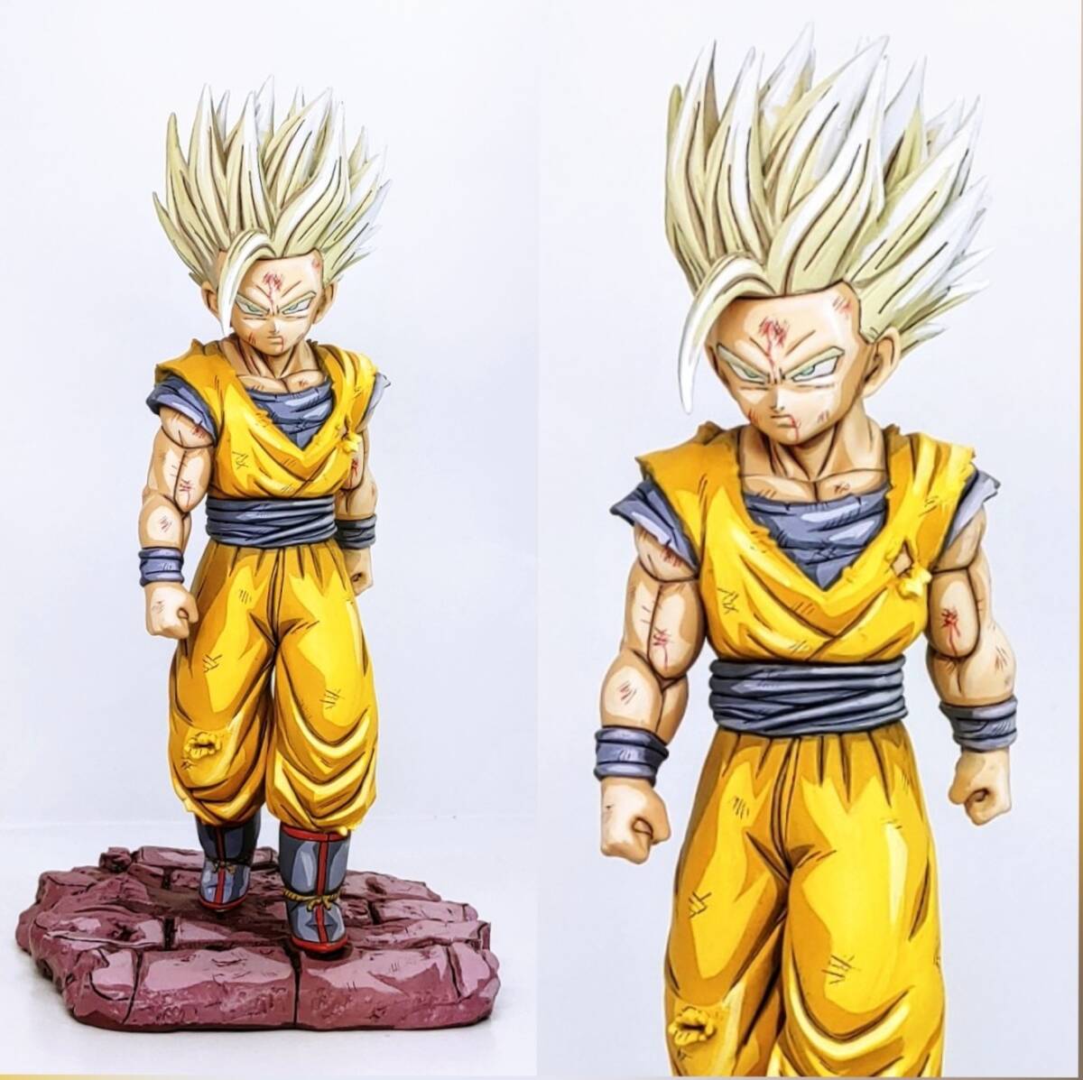 ドラゴンボールZ リペイント SOLID EDGE WORKS THE出陣 超サイヤ人孫悟飯 オリジナル台 2D 二次元彩色 の画像1